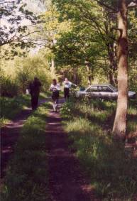 Unser verstecktes Auto mitten im Wald